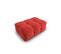 Pouf "kendal", 1 Place, Rouge, Velours