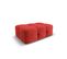 Pouf "kendal", 1 Place, Rouge, Velours