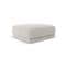 Pouf "miley", 1 Place, Gris Clair, Tissu Chenille