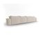 Canapé Panoramique Modulable "mike", 6 Places, Beige, Tissu Structurel