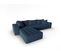 Canapé D'angle Gauche Modulable "mike", 5 Places, Blue Jeans, Tissu Structurel