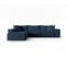 Canapé D'angle Gauche Modulable "mike", 5 Places, Blue Jeans, Tissu Structurel