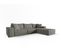 Canapé D'angle Droit Modulable "mike", 5 Places, Gris, Tissu Structurel