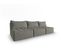 Canapé Modulable "mike", 5 Places, Gris, Tissu Structurel