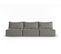 Canapé Modulable "mike", 5 Places, Gris, Tissu Structurel