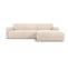 Canapé D'angle Droit "molino", 4 Places, Beige, Bouclé