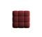 Pouf "bellis", 1 Place, Rouge Foncé, Velours