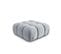 Pouf "bellis", 1 Place, Bleu Clair, Velours