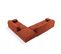 Canapé D'angle Droit "molino", 6 Places, Terracotta, Tissu Chenille