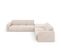 Canapé D'angle Droit "molino", 6 Places, Beige, Tissu Chenille