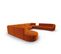 Canapé D'angle Droit Panoramique Modulable "shane", 8 Places, Terracotta, Velours