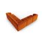 Canapé D'angle Symétrique Modulable "shane", 6 Places, Terracotta, Velours