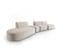 Canapé Modulable Gauche "shane", 6 Places, Beige, Velours