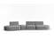 Canapé Modulable Gauche "shane", 6 Places, Gris, Velours