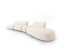 Canapé Modulable Droit "shane", 6 Places, Beige Clair Mélange, Tissu Chenille