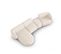 Canapé Modulable Gauche "shane", 5 Places, Beige Clair Mélange, Tissu Chenille