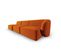 Canapé Modulable Gauche "shane", 4 Places, Terracotta, Velours