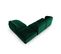 Canapé D'angle Droit Modulable "shane", 5 Places, Vert Bouteille, Velours