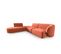 Canapé D'angle Gauche Modulable "shane", 5 Places, Corail, Velours