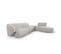 Canapé D'angle Droit Modulable "shane", 5 Places, Argent Chiné, Tissu Chenille