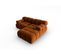 Canapé D'angle Droit Modulable "bellis", 3 Places, Terracotta, Velours