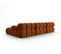 Canapé D'angle Droit Modulable "bellis", 4 Places, Terracotta, Velours