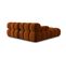 Canapé Modulable "bellis", 3 Places, Terracotta, Velours