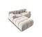 Canapé Modulable "bellis", 3 Places, Beige Clair, Velours