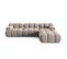 Canapé Modulable "bellis", 4 Places, Beige, Velours