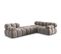 Canapé Modulable "bellis", 4 Places, Beige, Velours