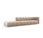 Canapé Modulable Gauche "serena", 4 Places, Beige, Velours