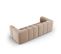 Canapé Modulable "serena", 3 Places, Beige, Velours