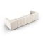 Canapé Modulable "serena", 4 Places, Beige Clair, Velours