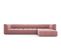 Canapé D'angle Droit Modulable "serena", 5 Places, Rose, Velours