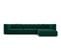 Canapé D'angle Droit Modulable "serena", 5 Places, Vert Bouteille, Velours