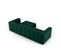 Canapé D'angle Droit Modulable "serena", 3 Places, Vert Bouteille, Velours