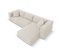 Canapé D'angle Droit "tyra", 4 Places, Beige, Velours