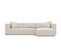 Canapé D'angle Droit "tyra", 4 Places, Beige, Velours