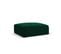 Pouf "tyra", 1 Place, Vert Bouteille, Velours