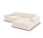 Canapé D'angle Droit Modulable "jodie", 3 Places, Beige Clair, Velours