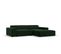 Canapé D'angle Droit Modulable "jodie", 3 Places, Vert Bouteille, Velours