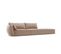 Canapé Droit "kaelle", 4 Places, Beige, Velours