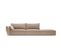 Canapé Droit "kaelle", 4 Places, Beige, Velours