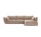 Canapé D'angle Droit "kaelle", 4 Places, Beige, Velours