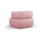 Fauteuil "jenny", 1 Place, Rose, Tissu Chenille