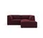 Canapé D'angle Droit Modulable "ruby", 3 Places, Bordeaux, Imitation Cuir