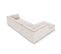 Canapé D'angle Gauche "ruby", 4 Places, Beige, Rouge, Tissu Structurel