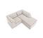 Canapé D'angle Droit "ruby", 3 Places, Beige, Rouge, Tissu Structurel