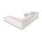 Canapé D'angle Droit Panoramique "ruby", 7 Places, Beige, Rouge, Tissu Structurel