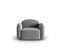 Fauteuil "blair", 1 Place, Gris Clair, Velours